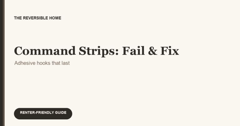 Why Command Strips Fail in Apartments (and How to Prevent It)